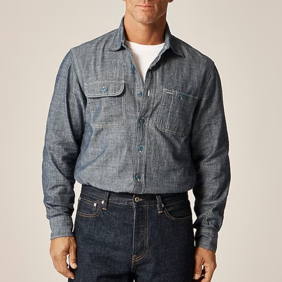 J. Crew Other - NWT Wallace & Barnes Japanese Selvedge Chambray Workshirt Size Small